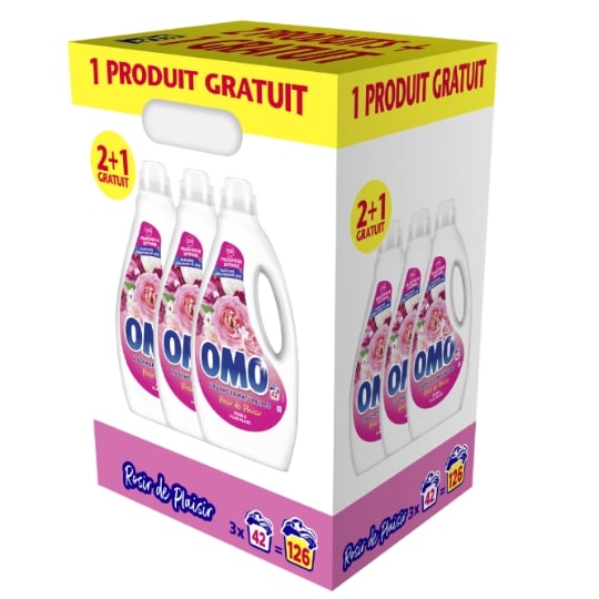 Lessive liquide Rosir de plaisir OMO
