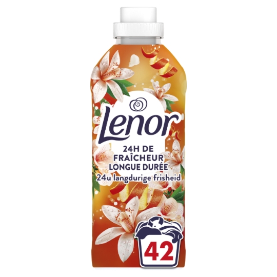 Adoucissant 24h de Fraîcheur Longue Durée Orange & Verveine 42 Lavages LENOR