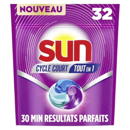 Tablettes Lave-Vaisselle Cycle Court Tout en 1 SUN