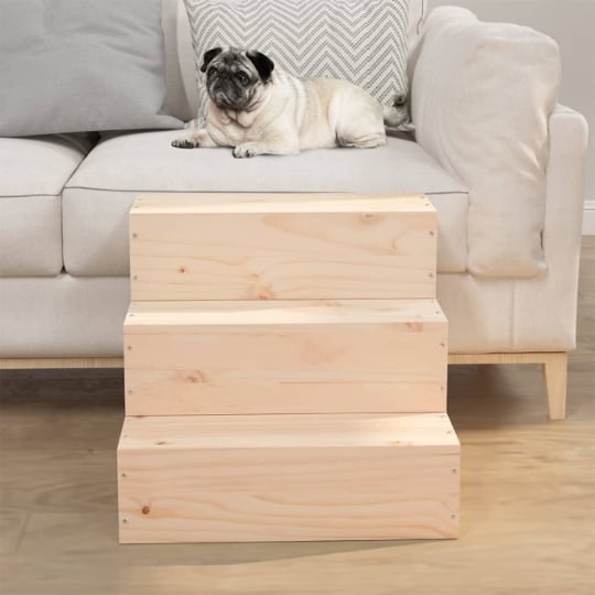 Escalier Pour Animaux De Compagnie 40x37,5x35 Cm Bois De Pin Vidaxl VIDAXL