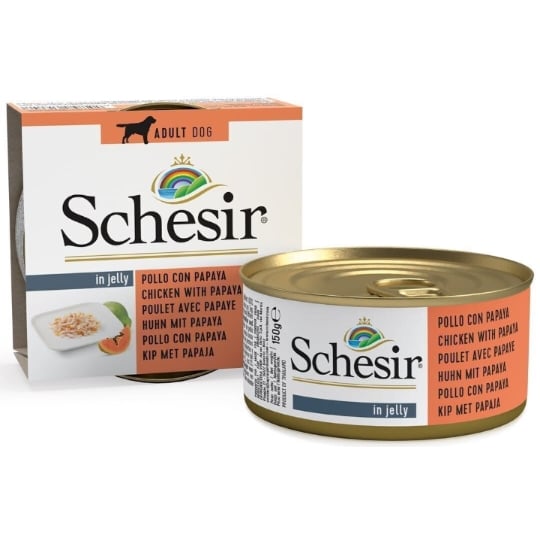 Schesir Chien Gelée Boîte 150 G - Poulet Papaye SCHESIR