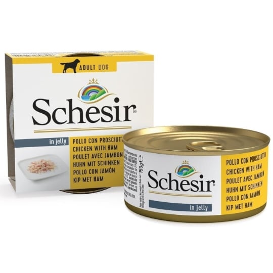 Schesir Chien Gelée Boîte 150 G - Poulet Jambon SCHESIR