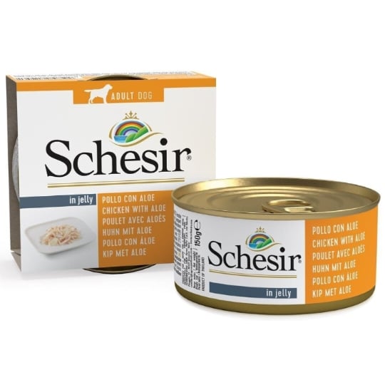 Schesir Chien Gelée Boîte 150 G - Poulet Aloe SCHESIR