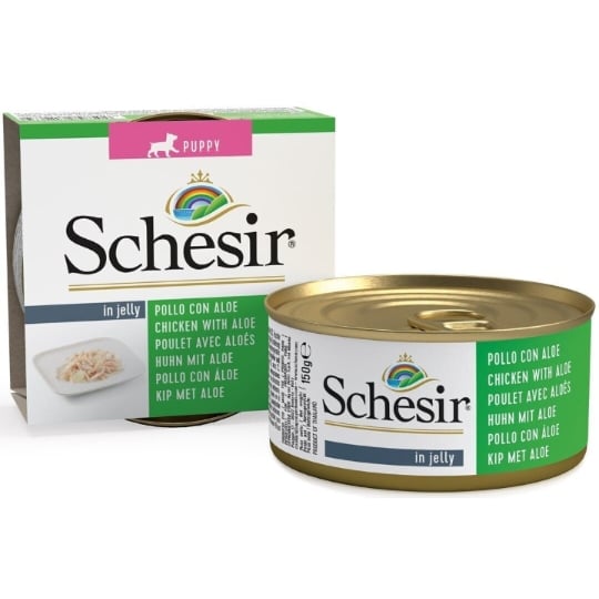 Schesir Chiot Gelée Poulet & Aloe Boîte - 150 G SCHESIR