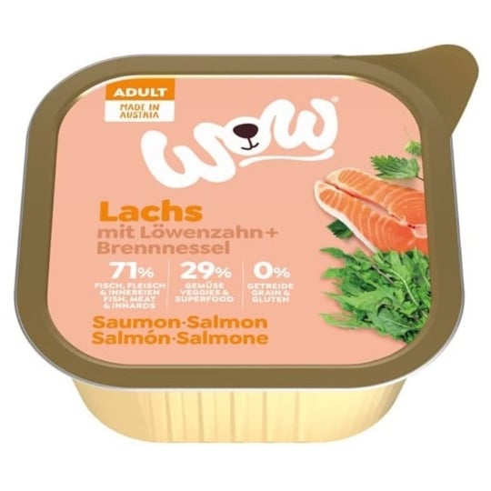 Wow Chien Adult Saumon - Barquette De 150 G WOW