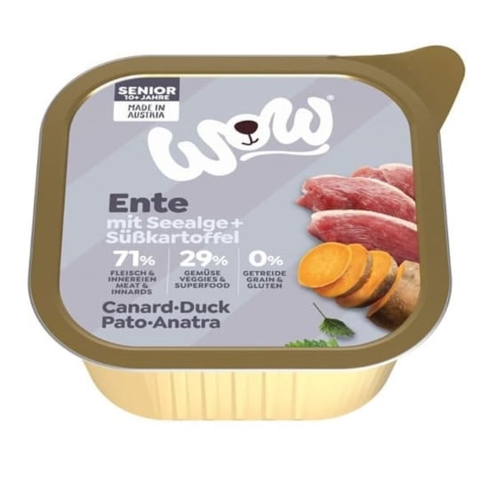 Wow Chien Agé Canard - Barquette De 150 G WOW