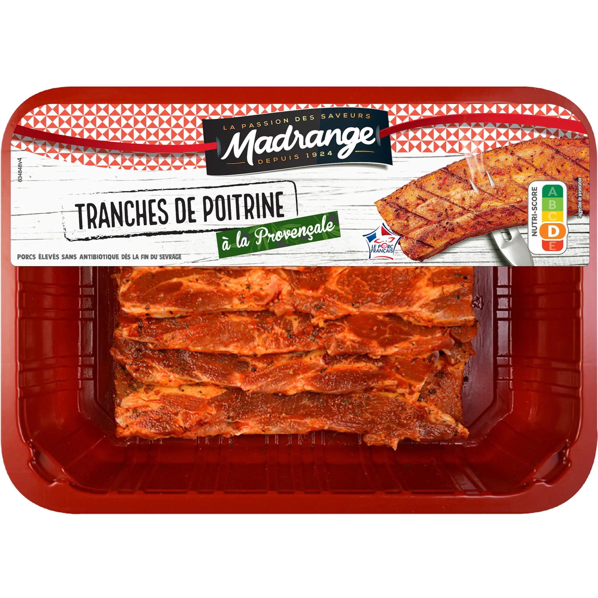 MADRANGE Tranches de poitrine à la Provençale