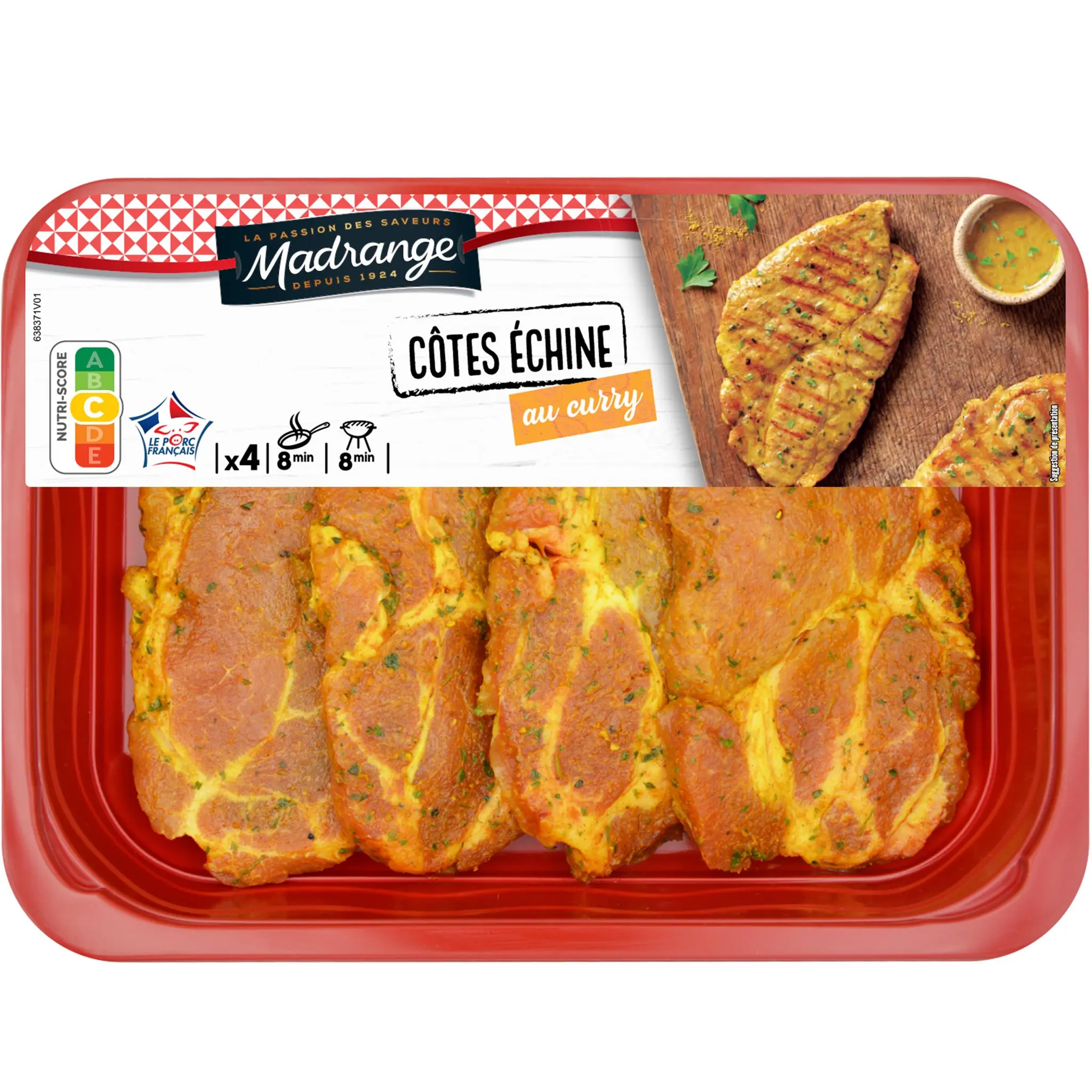 MADRANGE Côtes échines au curry