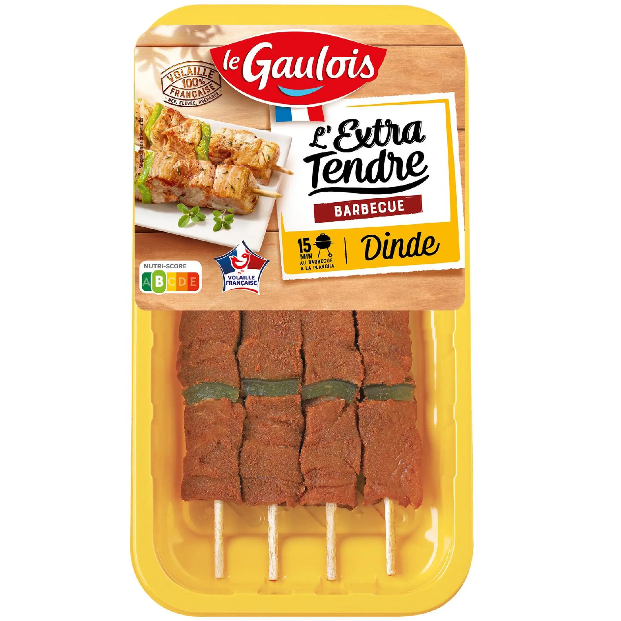 LE GAULOIS L'extra tendre brochettes de dinde barbecue