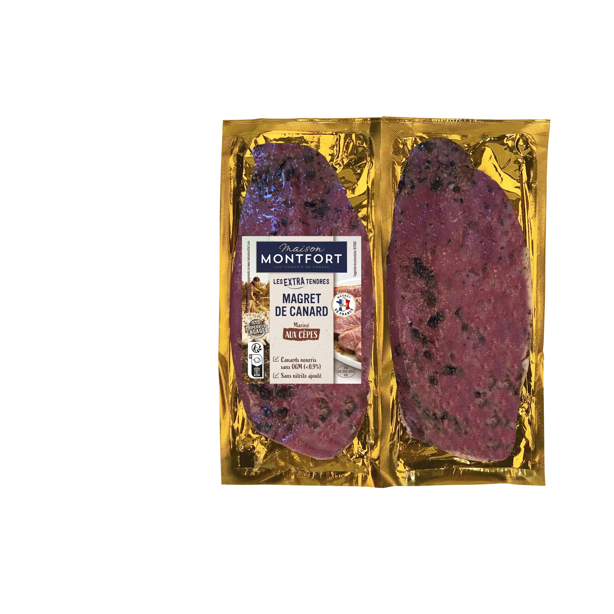 MAISON MONTFORT Magret de canard mariné aux cèpes