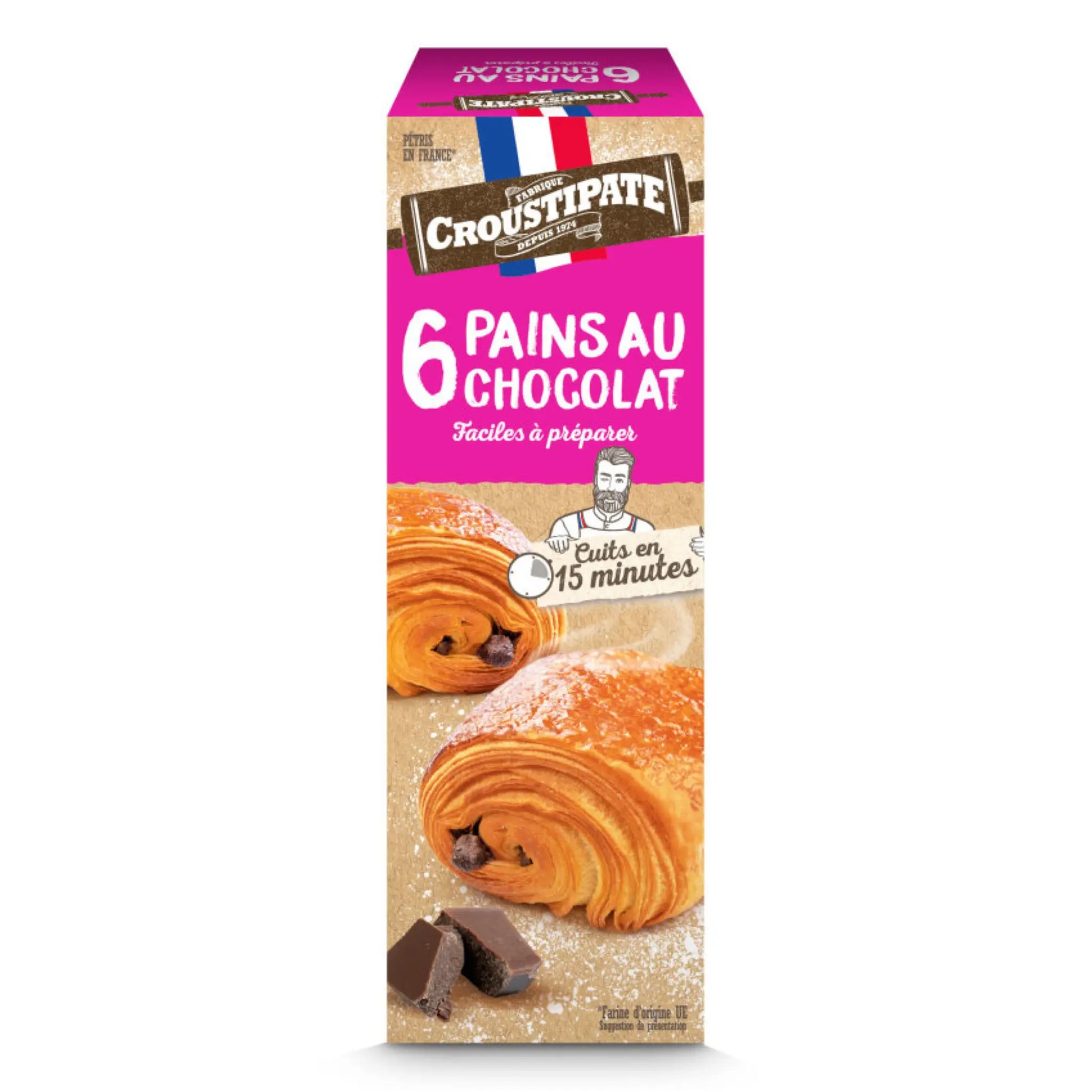 CROUSTIPATE Pains au chocolat facile à préparer à cuire