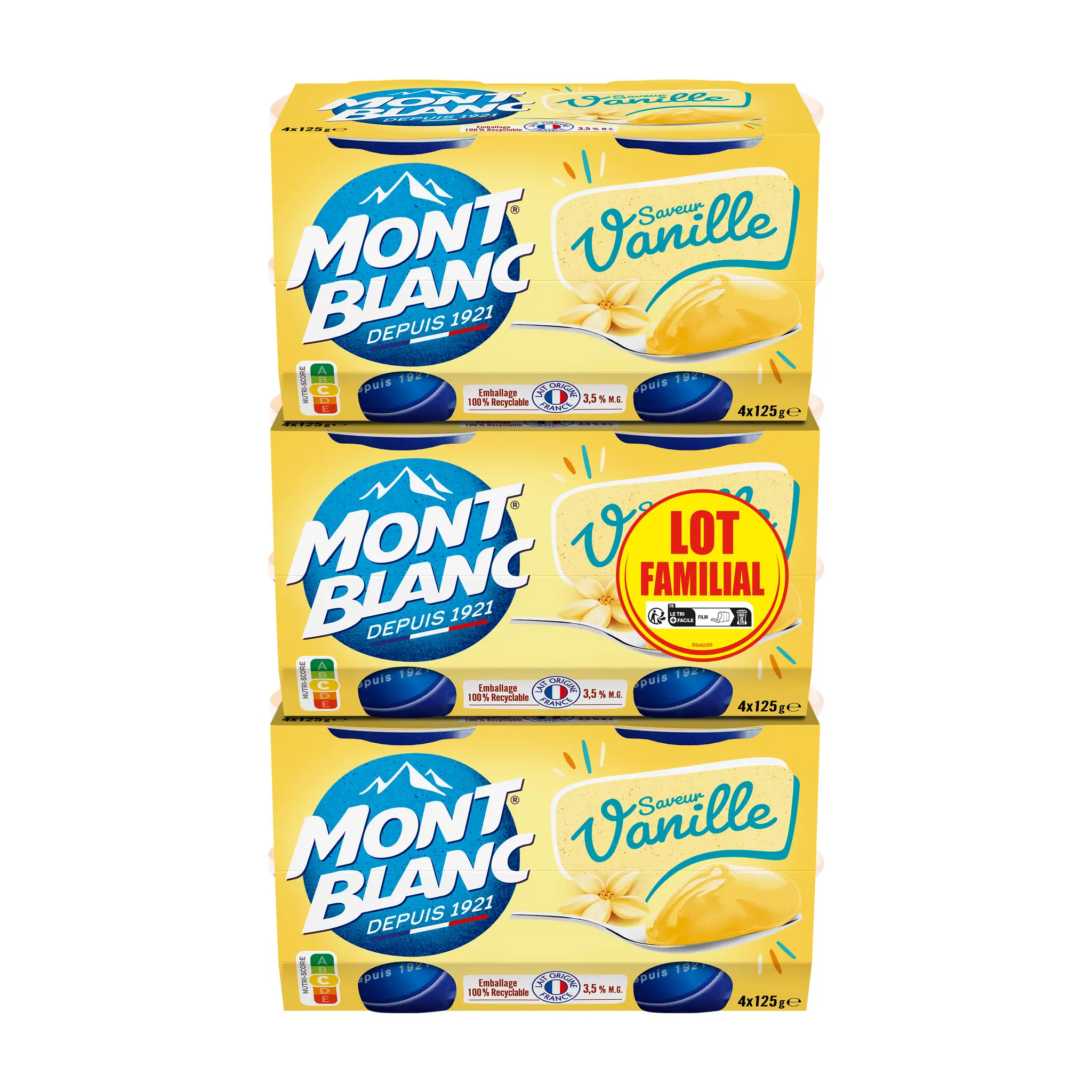 MONT BLANC Crème dessert saveur vanille