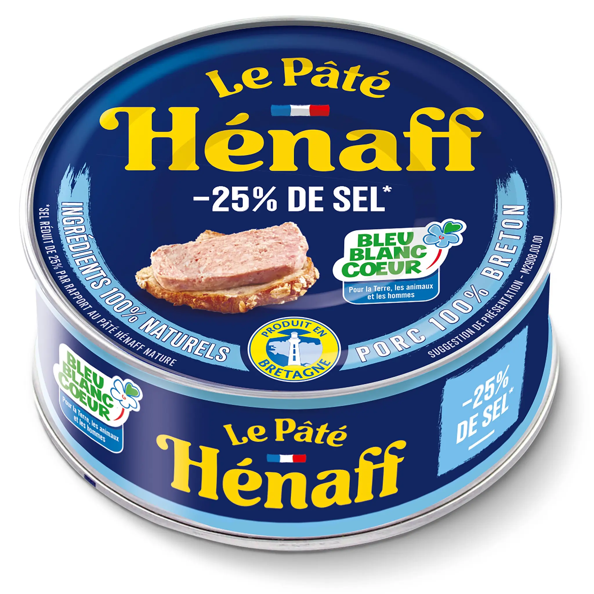 HENAFF Pâté pur porc -25% de sel