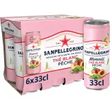 SAN PELLEGRINO Boissons pétillantes arôme thé blanc pêche boîtes