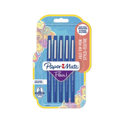 Paper Mate 5 Stylos Feutres