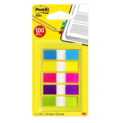 Post-It Index Mini Couleurs x100