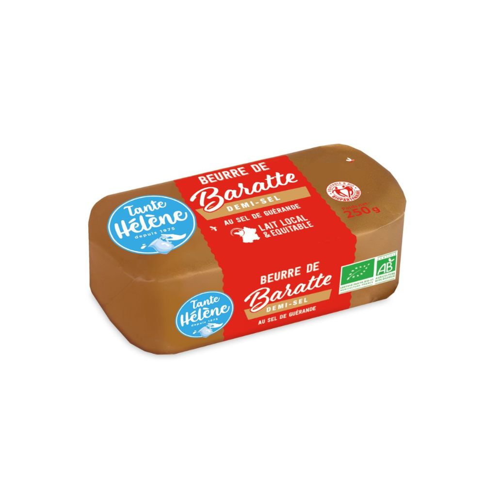 Beurre de baratte demi-sel de Guérande bio et équitable