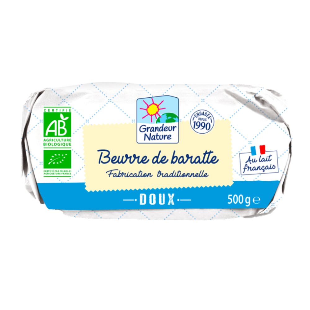 Beurre de baratte doux bio