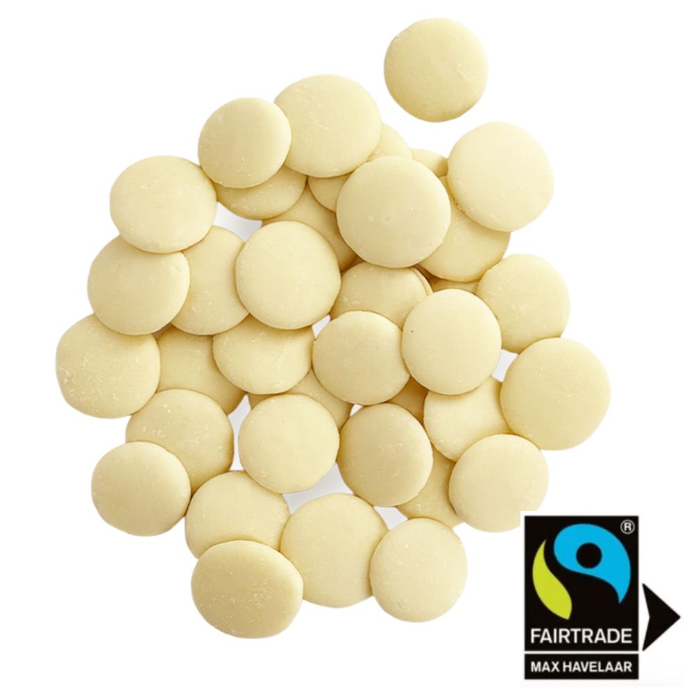 Palets chocolat blanc équitable bio en sachet kraft