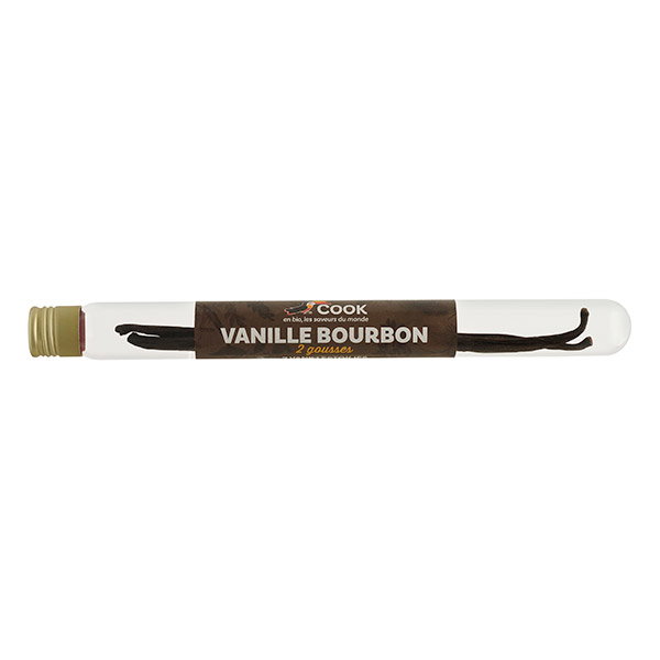 Gousses de vanille Bourbon de Madagascar bio x 2