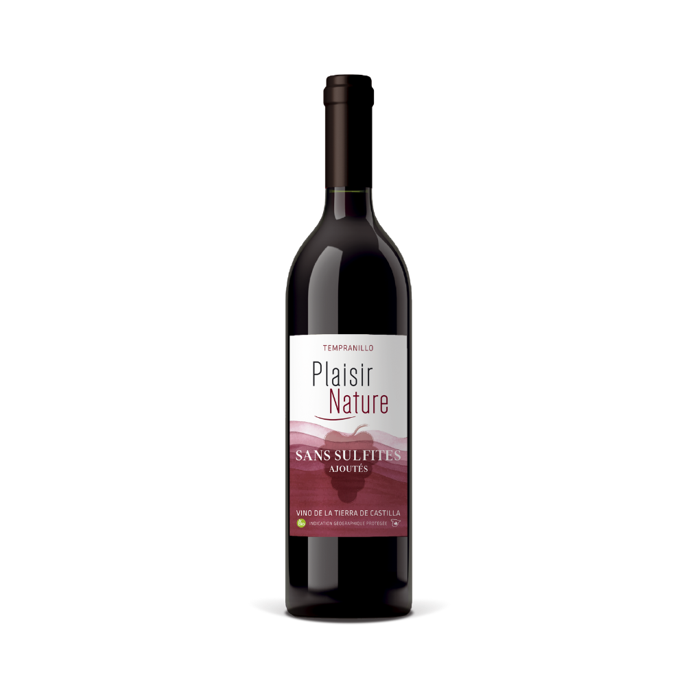 Vin rouge tempranillo Espagne bio