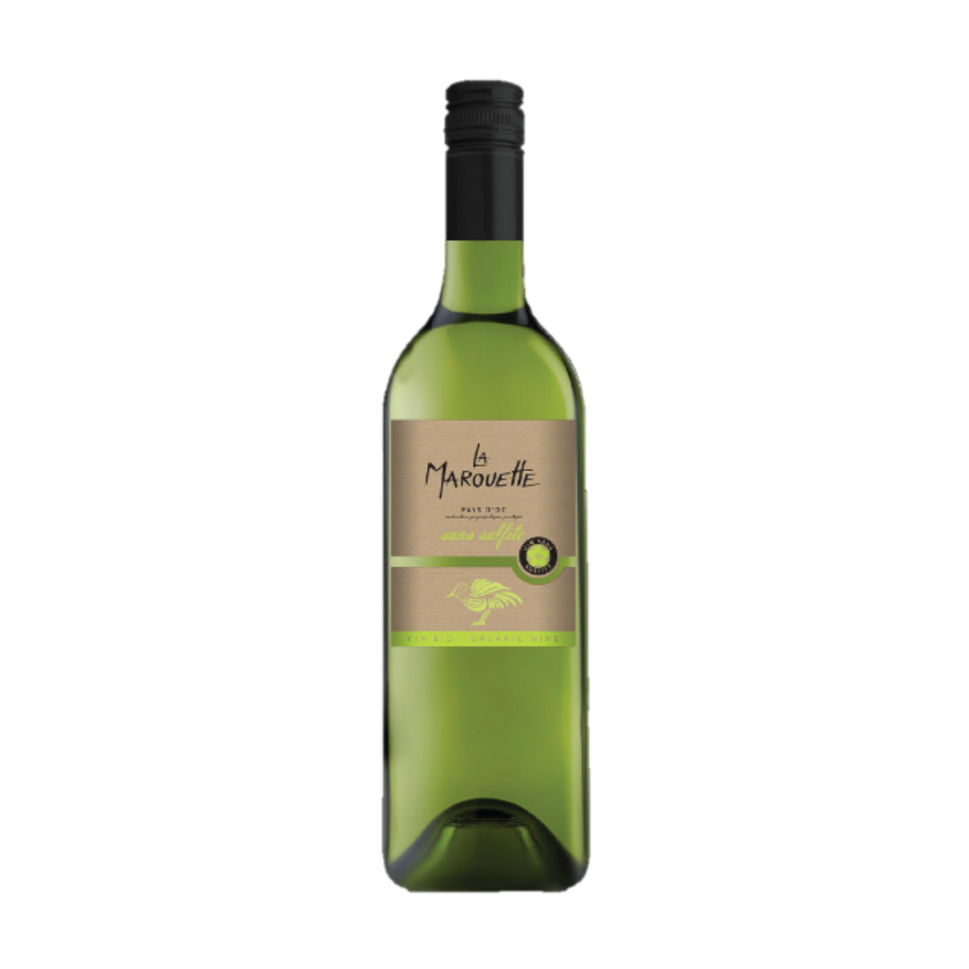 Vin blanc sec - IGP Pays d'Oc "la marouette" - 100% Chardonnay sans sulfite 13° bio