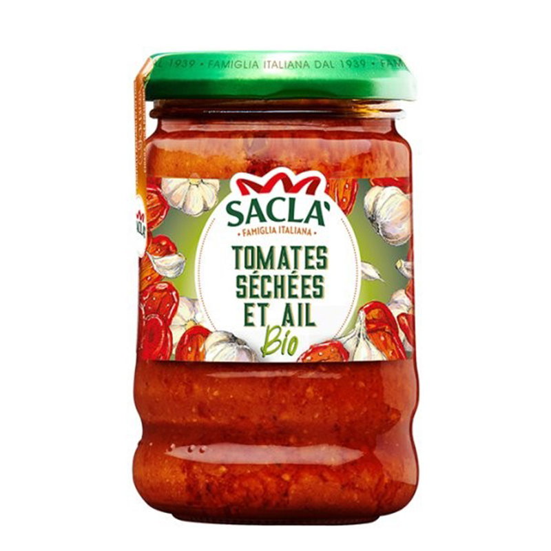 Sauce tomates séchées et ail bio
