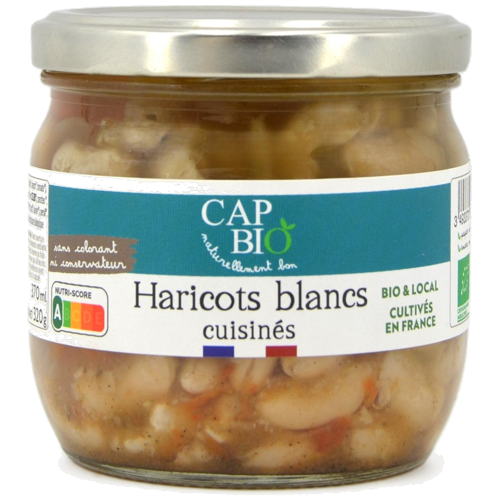 Haricots blancs cuisinés bio