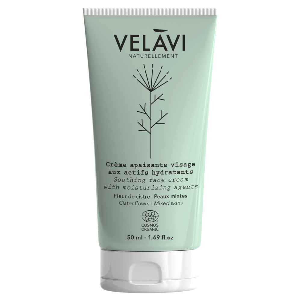 Crème apaisante visage fleur de cistre - peaux mixtes certifiée Cosmos Organic