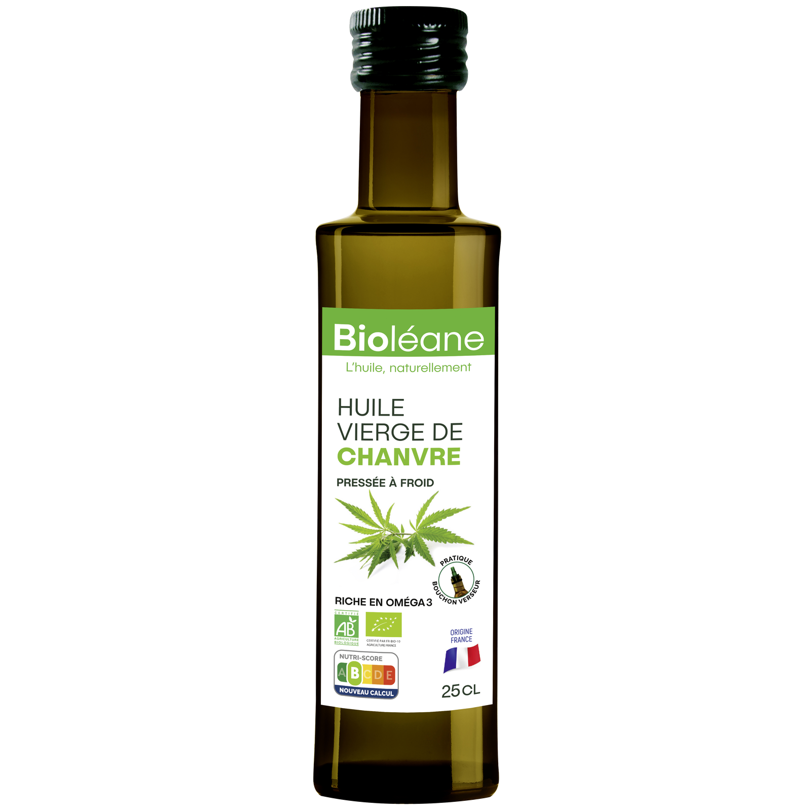 Huile vierge de chanvre bio