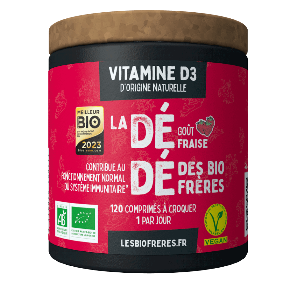 Vitamine d3 - dédé fraise bio x 120