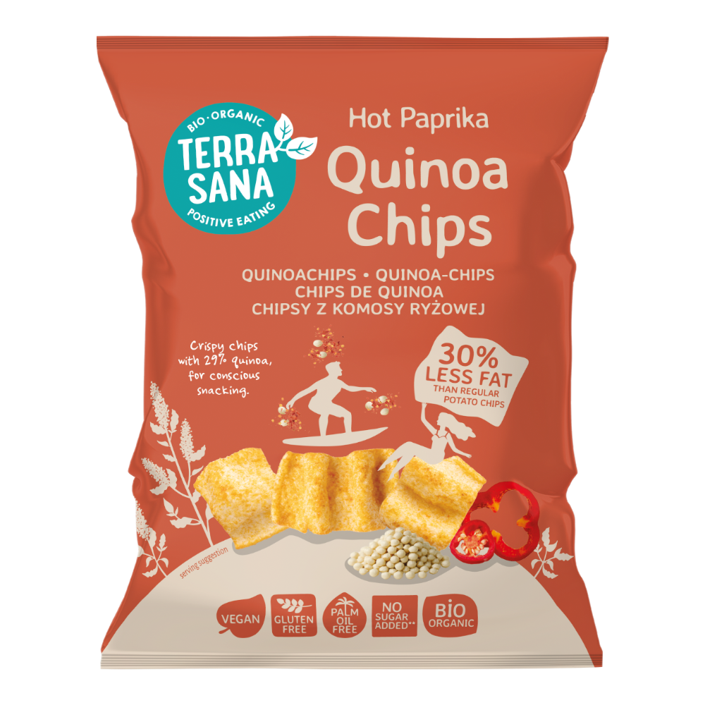 Chips de quinoa au paprika fort bio