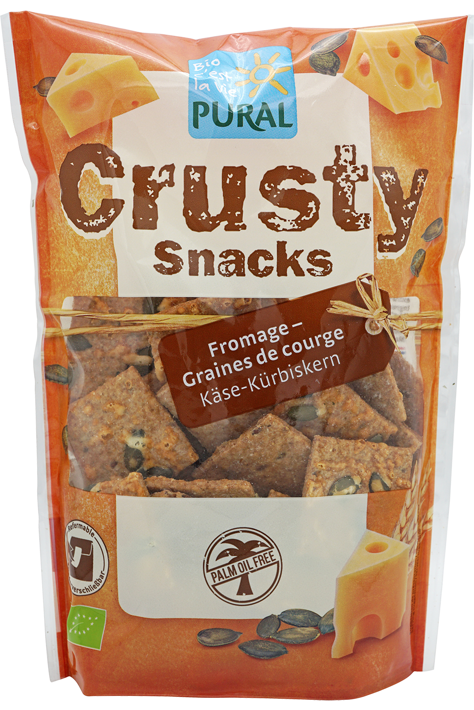 Crusty snacks fromage et graines de courges bio