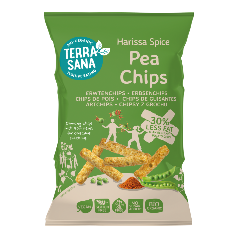 Chips de pois à la harissa bio