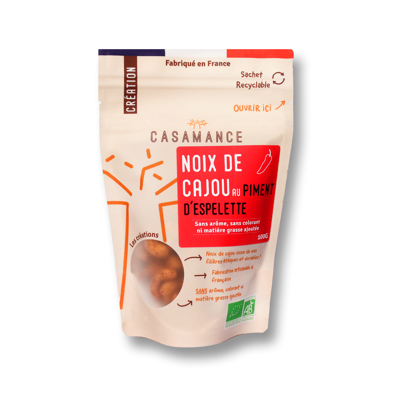 Noix de cajou au piment d'Espelette bio
