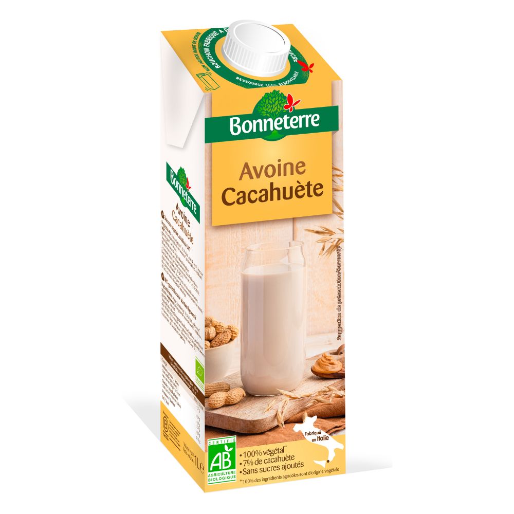 Boisson avoine cacahuète bio