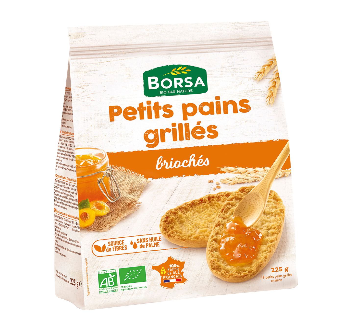 Petits pains grillés briochés bio