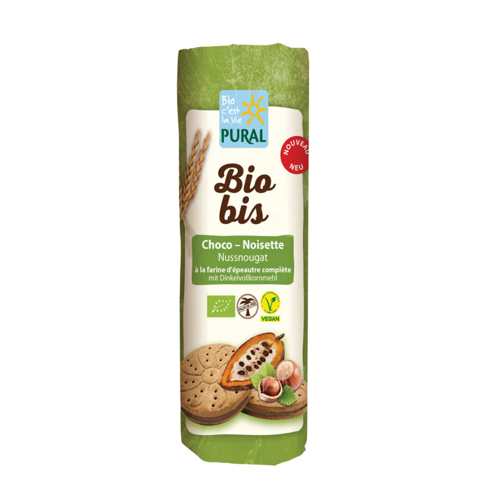 Biobis à l'épeautre fourré au cacao et à la noisette bio