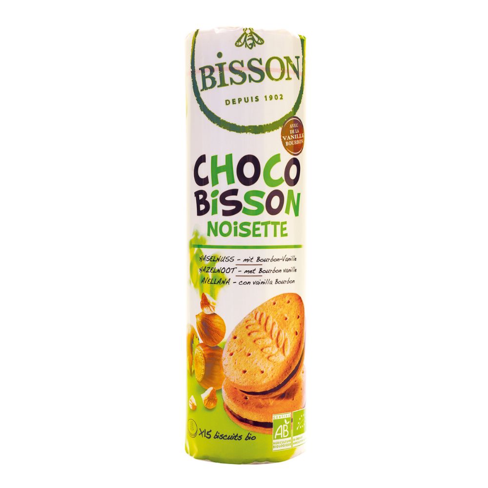 Biscuits fourrés noisettes choco bisson bio