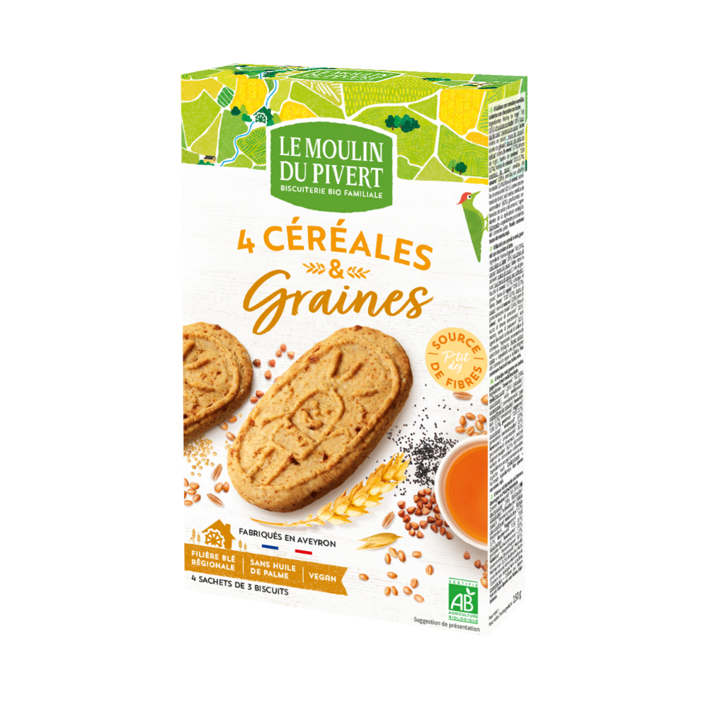 Biscuits p'tit déj multicéréales et graines bio