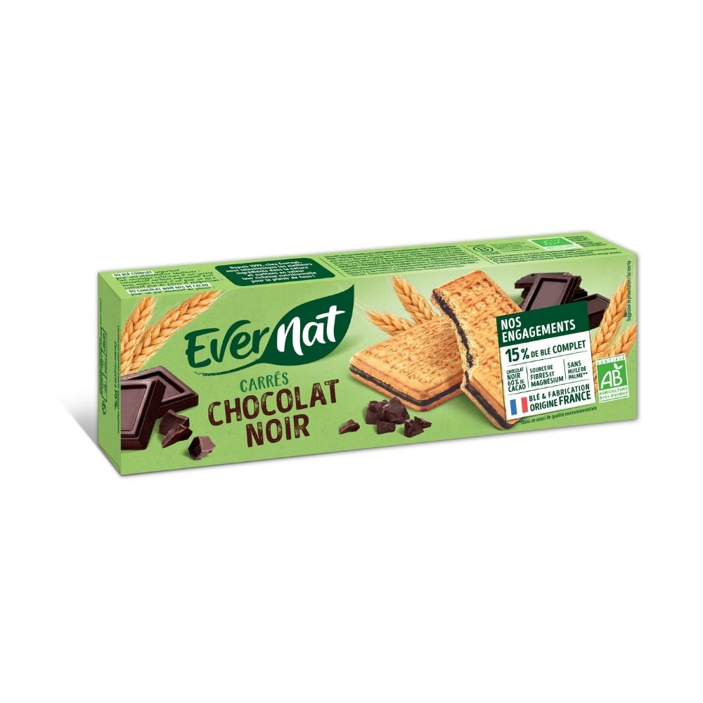 Carrés chocolat noir bio
