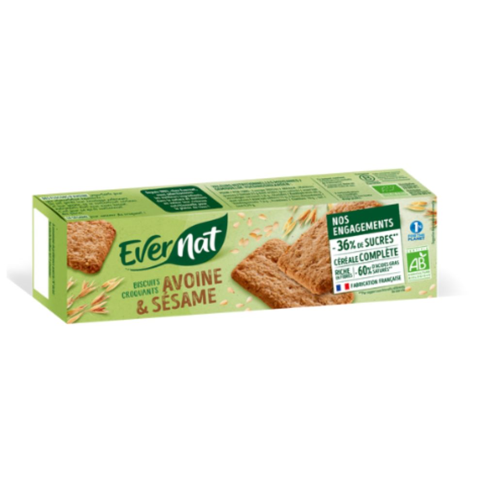 Biscuit croquant avoine sesame bio
