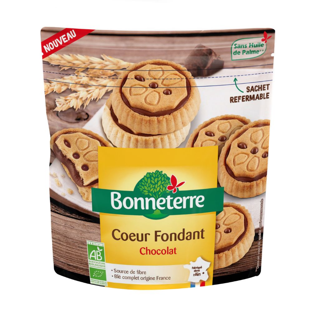 Biscuits coeur fondant chocolat bio