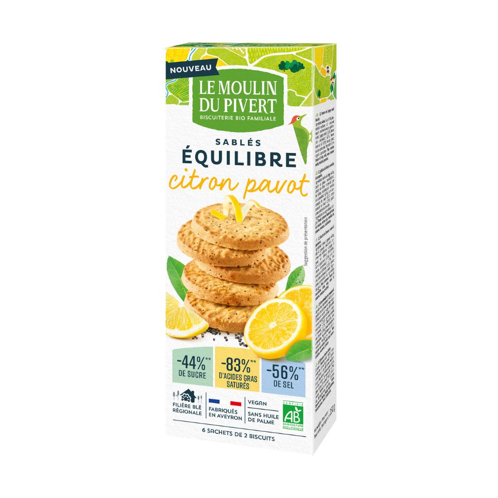 Biscuits équi'libre citron pavot bio