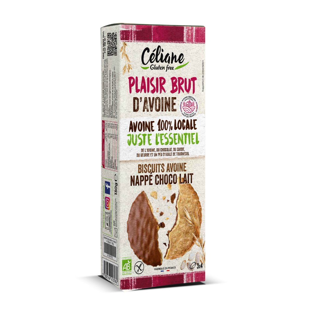 Biscuit avoine chocolat sans gluten bio