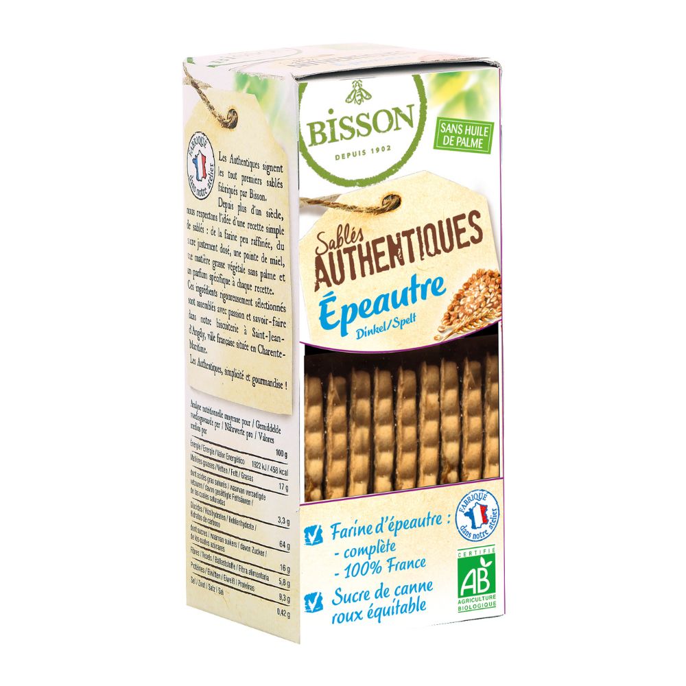 Biscuits sablés authentiques épeautre bio