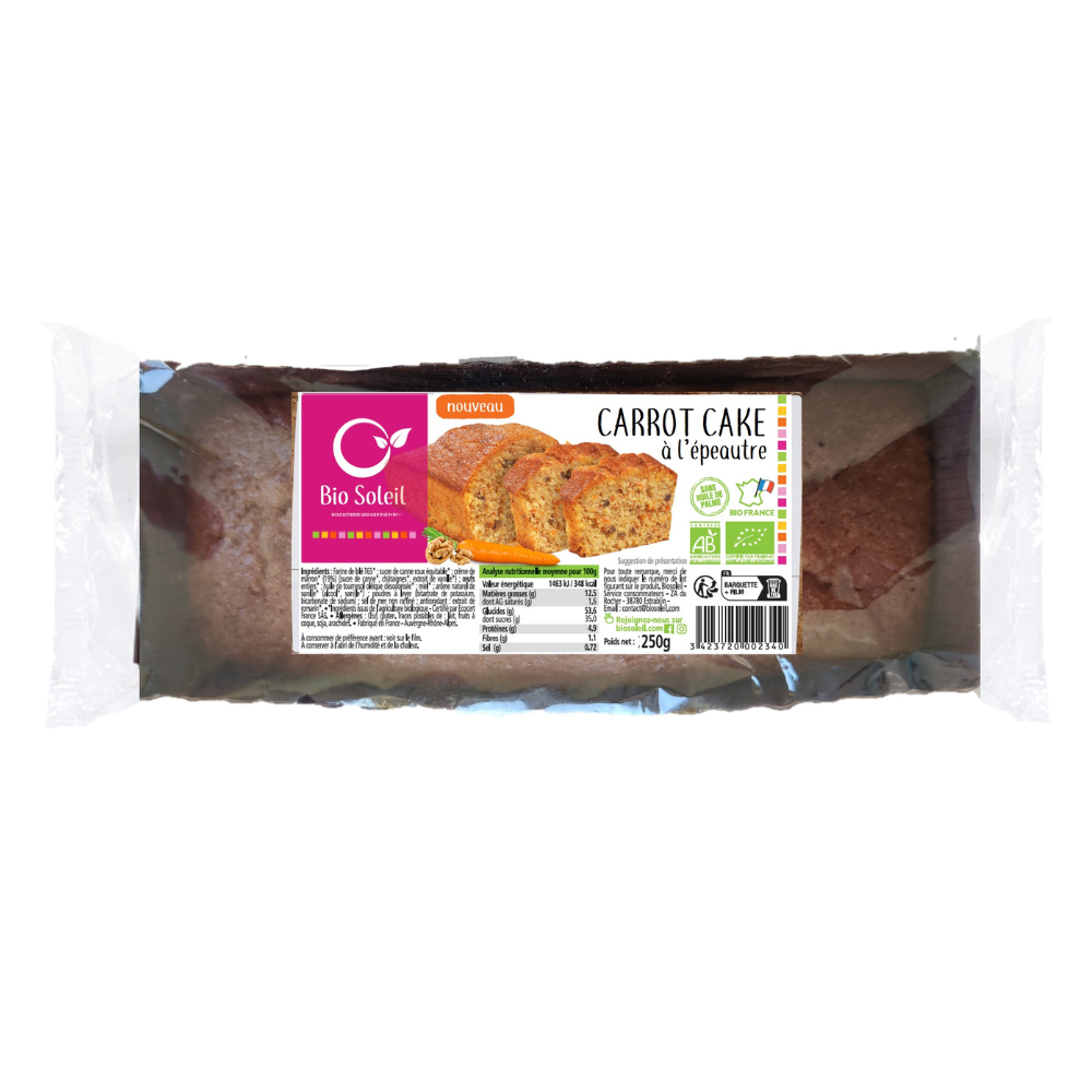 Carrot cake à l'épeautre bio