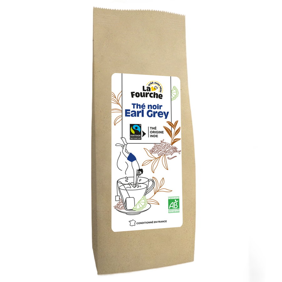 Thé noir Earl Grey bio et équitable - 100g