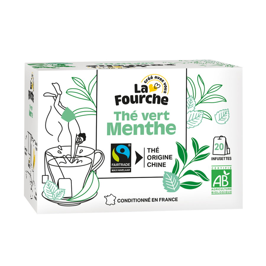 Thé vert menthe bio et équitable x 20