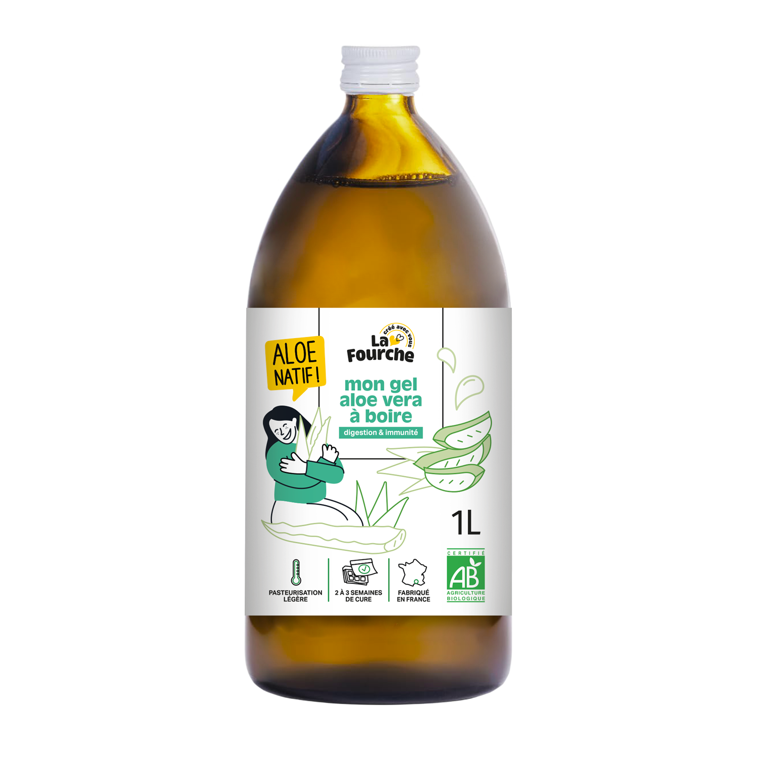 Gel d'aloe vera à boire natif bio